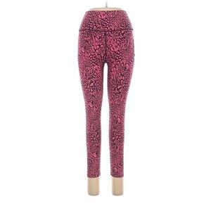 CARBON38 Electric Pink Swirly Leopard Printed 7/8 Leggings - M